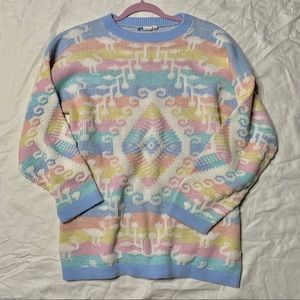 Vintage Rose Flamingo Sweater